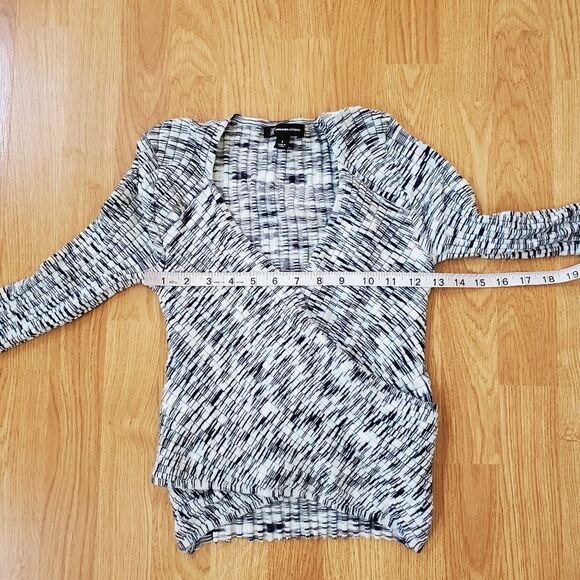 Inc International Concepts Marled Cropped Surplice Sweater Sz Sm - Picture 9 of 12